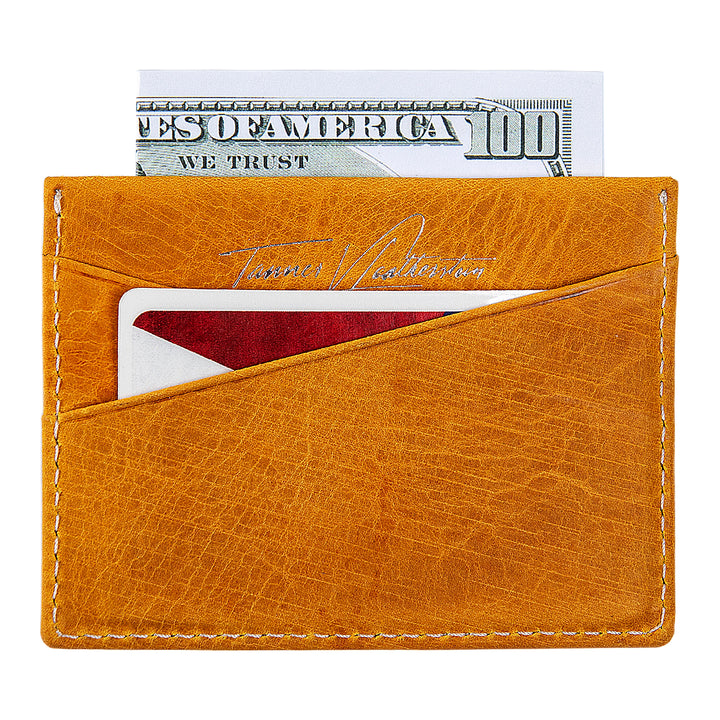 Ricky | Italian Leather Card Holder | Yellow