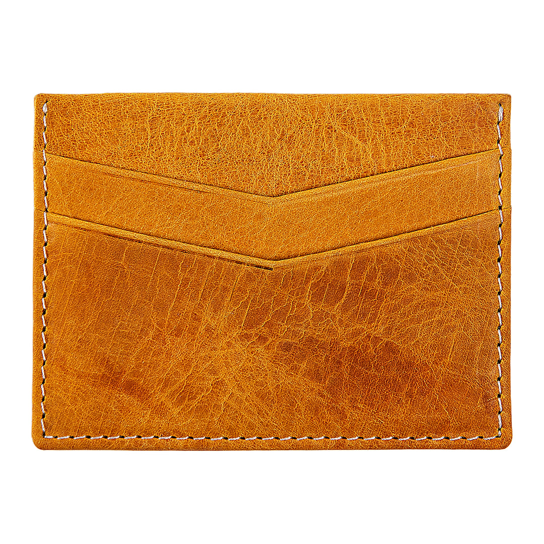 Ricky | Italian Leather Card Holder | Yellow