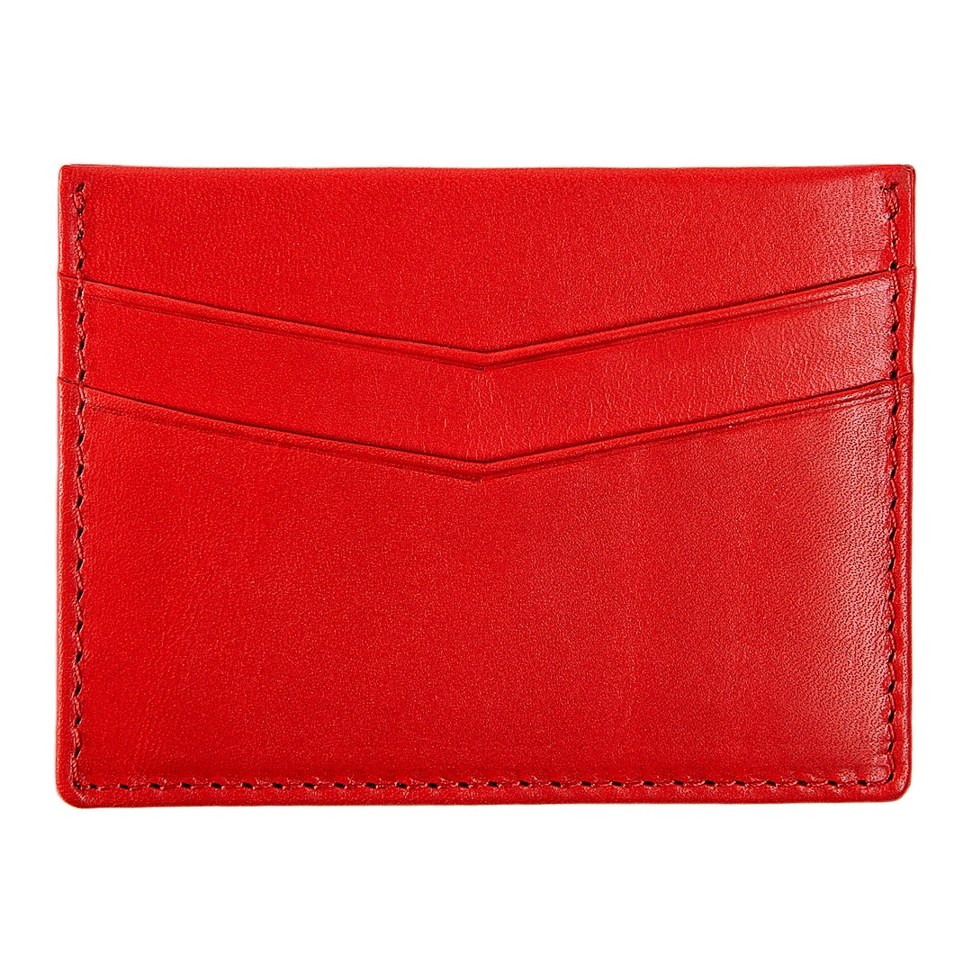 Ricky | Italian Leather Card Holder | Red