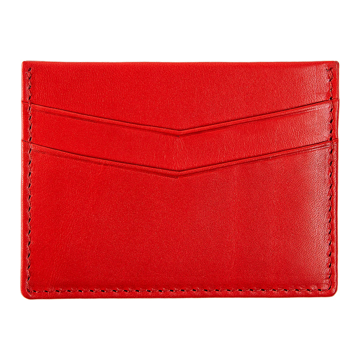 Ricky | Italian Leather Card Holder | Red