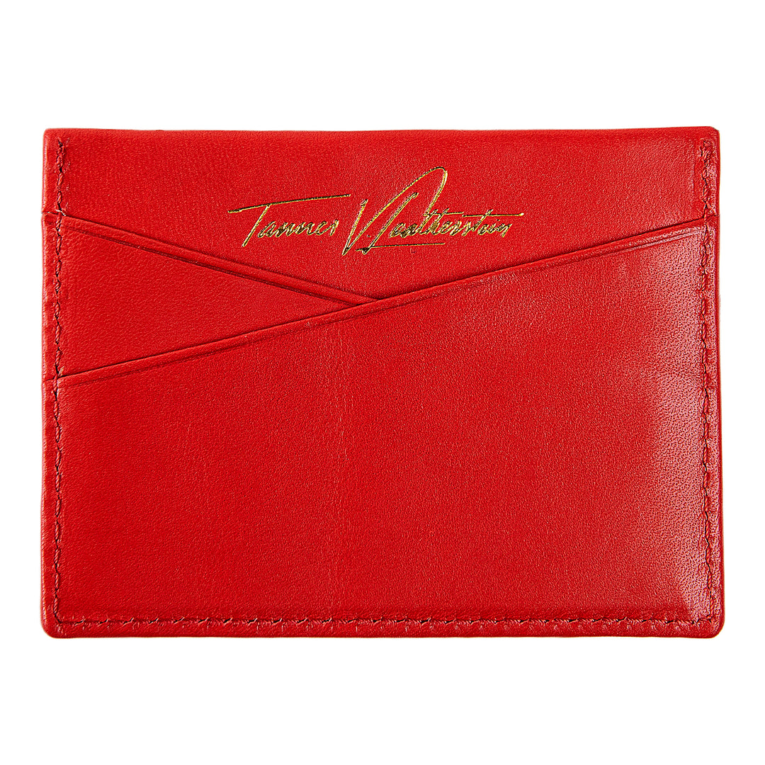 Ricky | Italian Leather Card Holder | Red