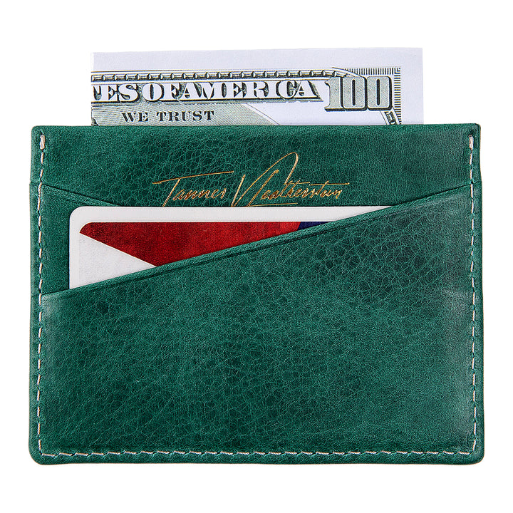 Ricky | Italian Leather Card Holder | Green