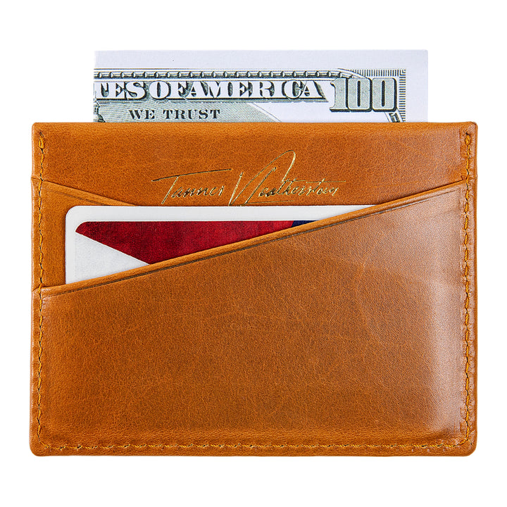 Ricky | Italian Leather Card Holder | Mustard