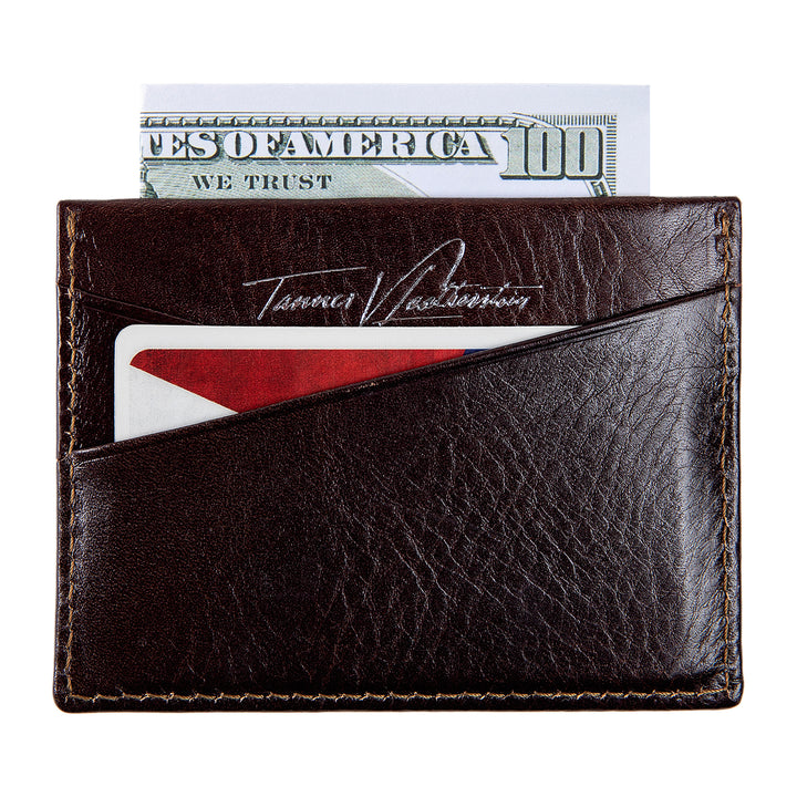 Ricky | Italian Leather Card Holder | Dark Brown