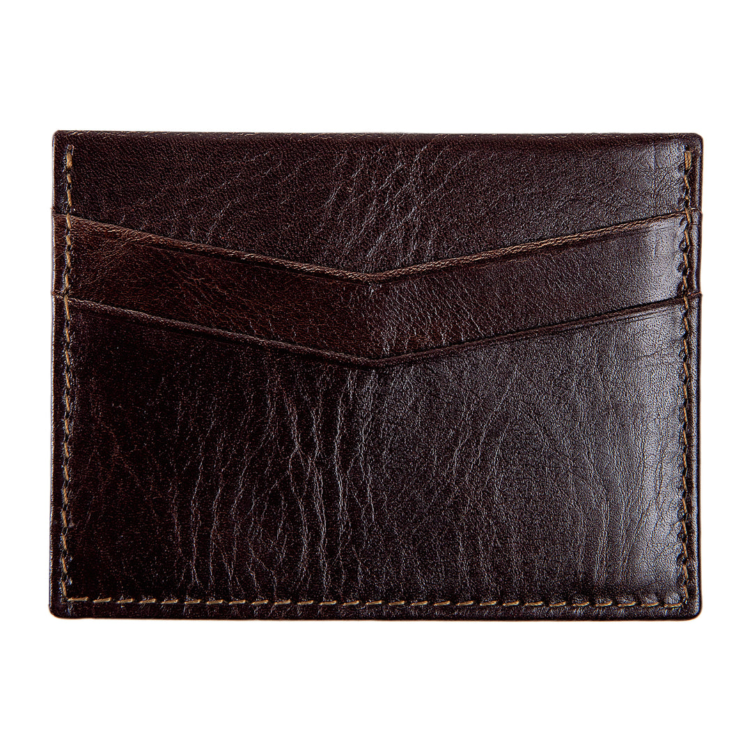 Ricky | Italian Leather Card Holder | Dark Brown