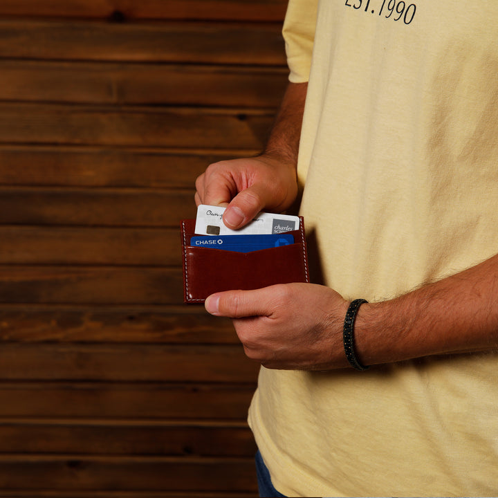 Ricky | Italian Leather Card Holder | Rum