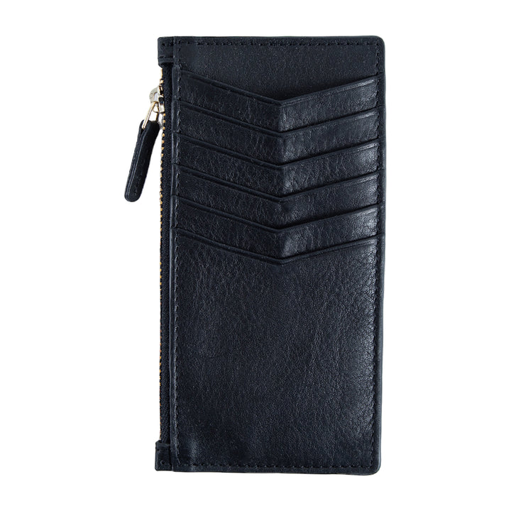 Isabel | Leather Card Case Wallet | Dymnos Black