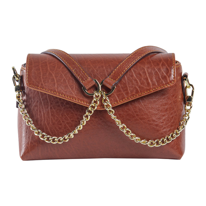 Helen | Crossbody Bag | Brown w/ Gold Hardware