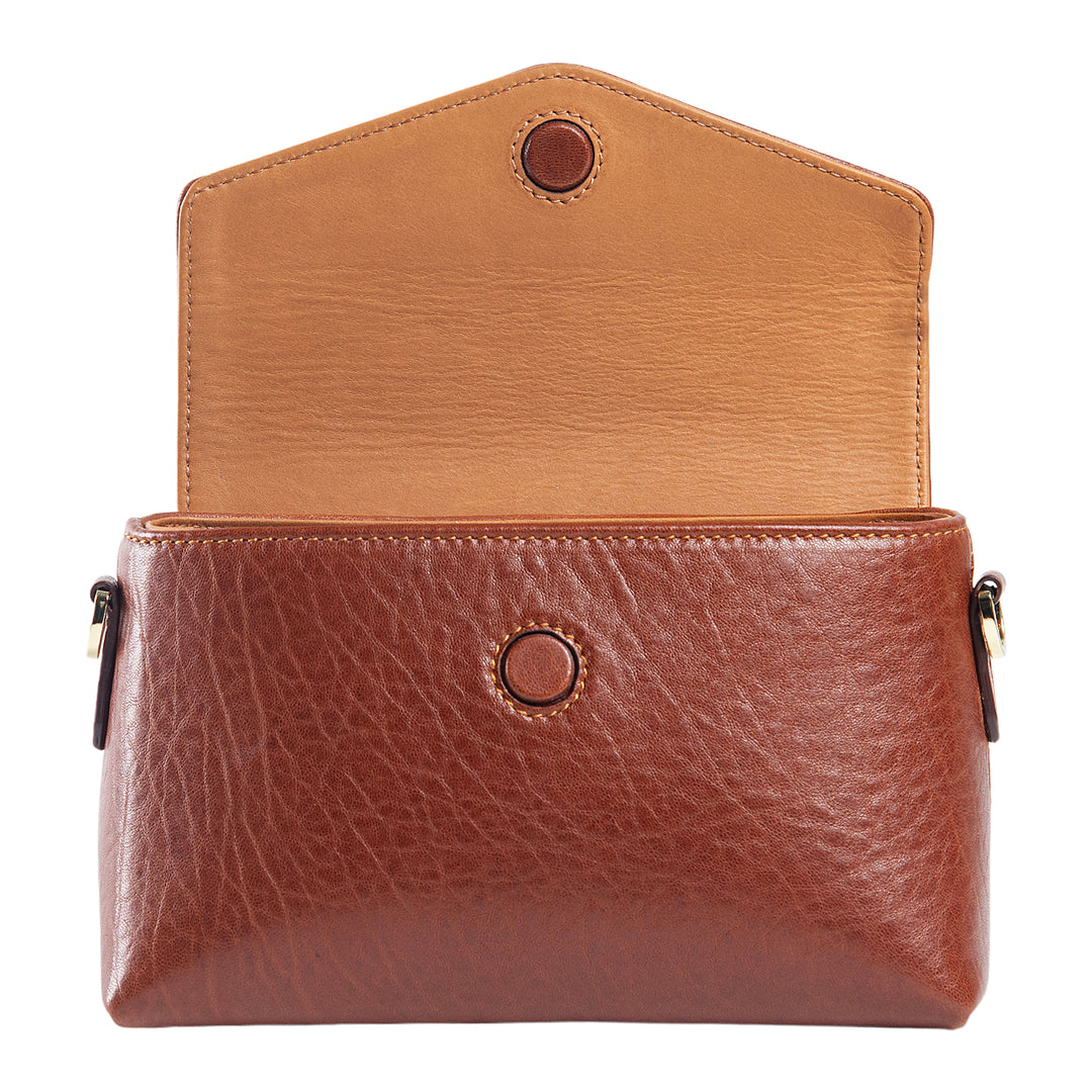 Helen | Crossbody Bag | Brown w/ Gold Hardware