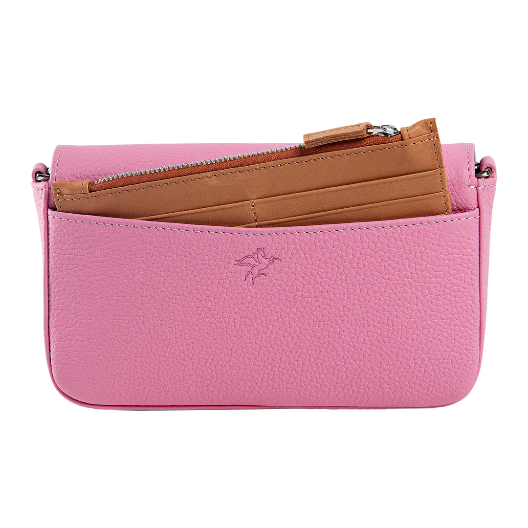 Viola | Clutch Crossbody Bag w/ Slim Wallet | Pink