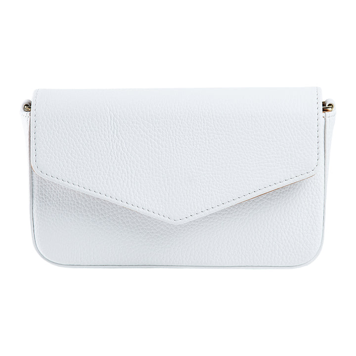 Viola | Clutch Crossbody Bag w/ Slim Wallet | White