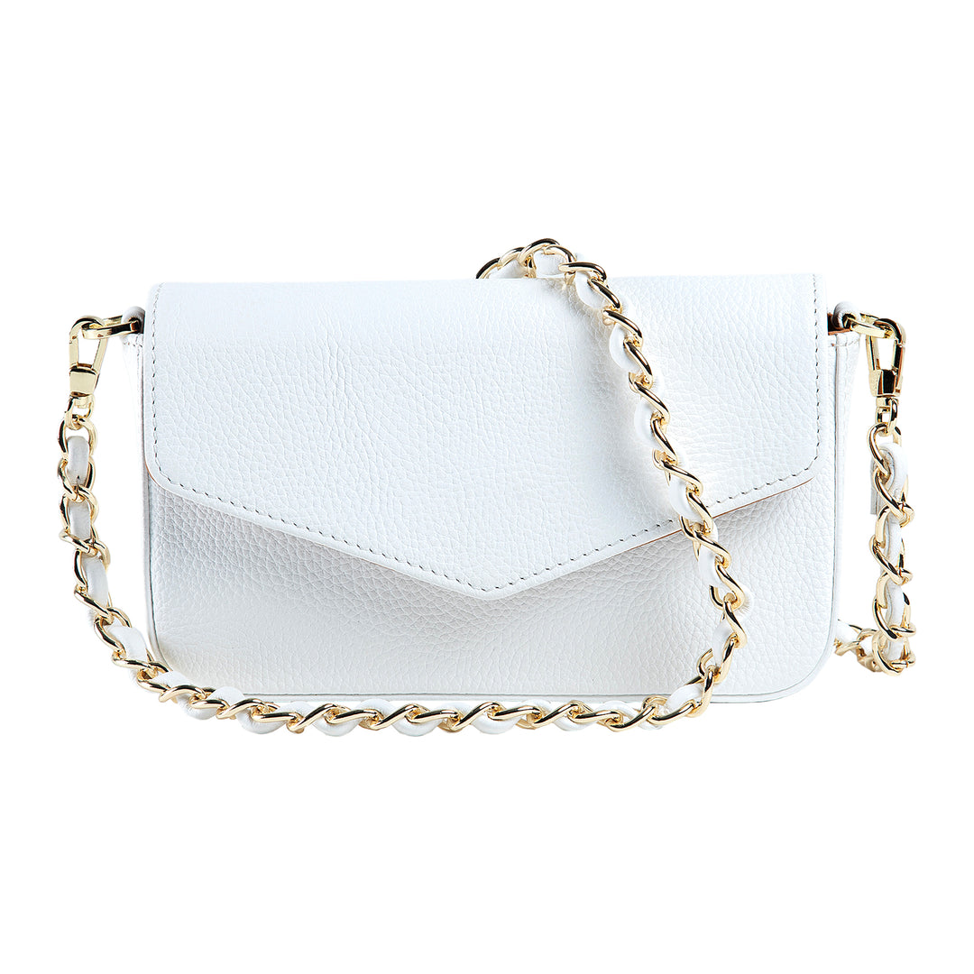 Viola | Clutch Crossbody Bag w/ Slim Wallet | White