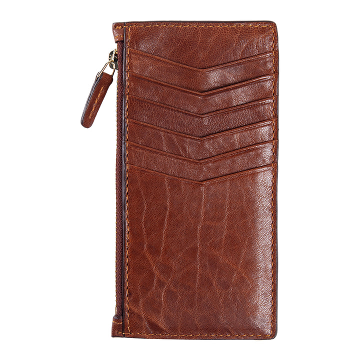 Isabel | Leather Card Case Wallet | Brown