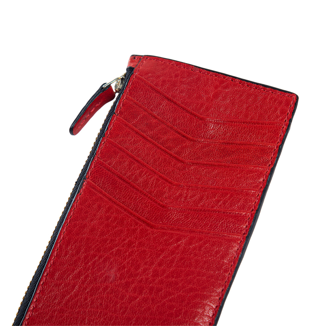 Isabel | Leather Card Case Wallet | Red