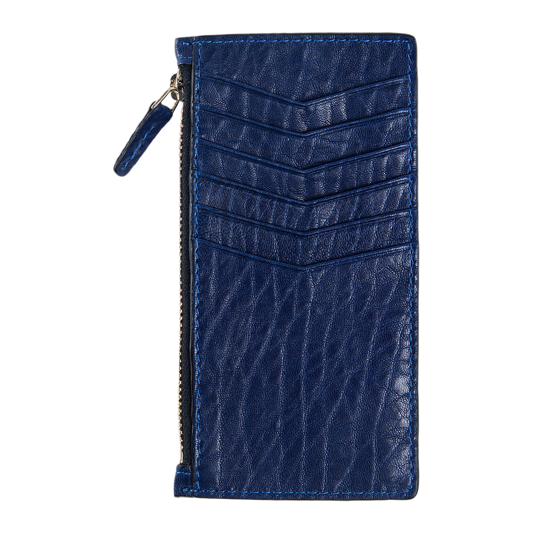 Isabel | Leather Card Case Wallet | Blue