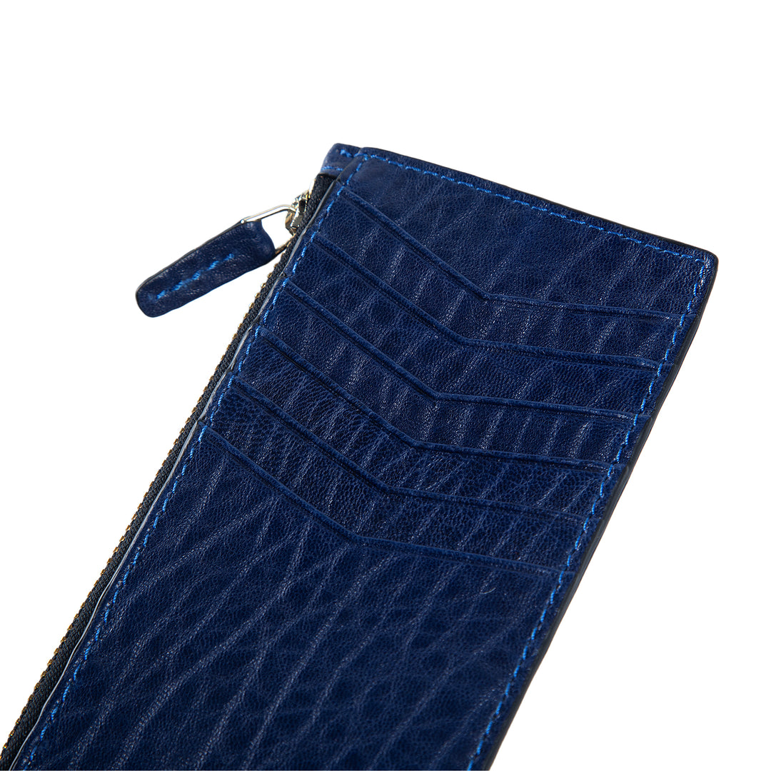 Isabel | Leather Card Case Wallet | Blue