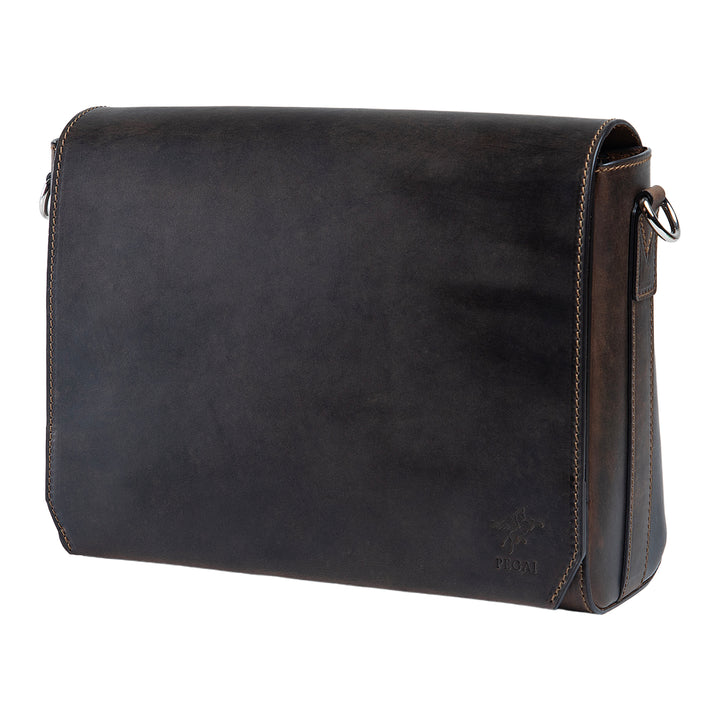 Ray | Leather Messenger Bag | Antique Brown