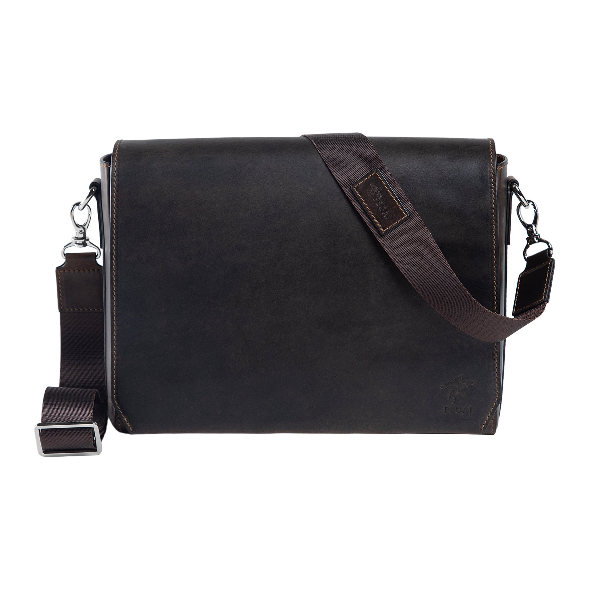 Ray | Leather Messenger Bag | Antique Brown – PEGAI