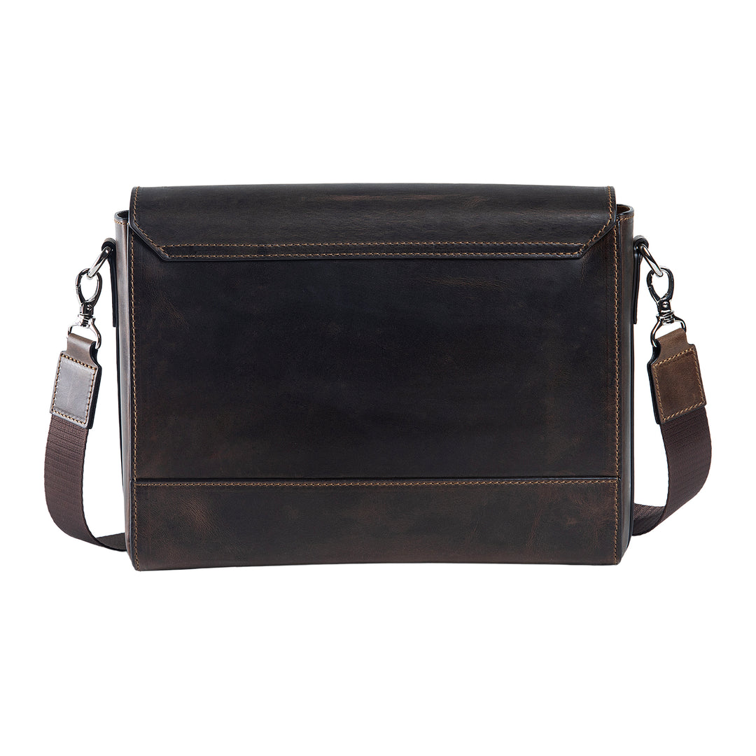Ray | Leather Messenger Bag | Antique Brown