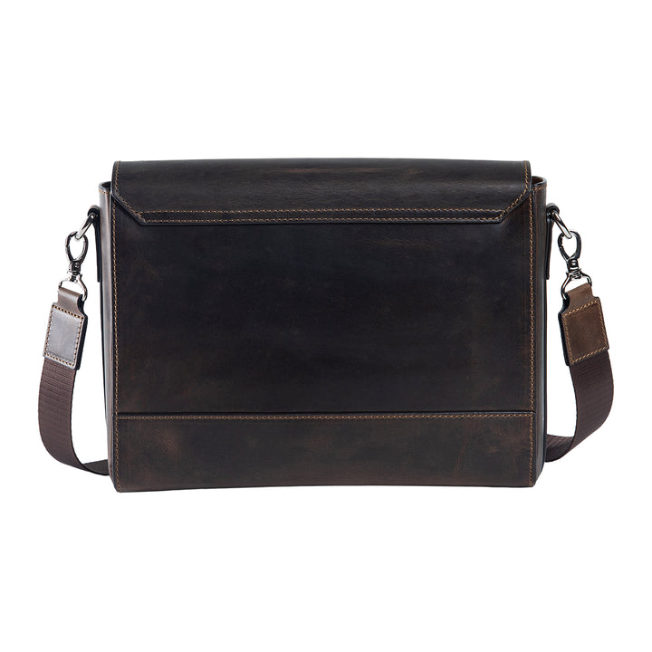 Ray | Leather Messenger Bag | Antique Brown