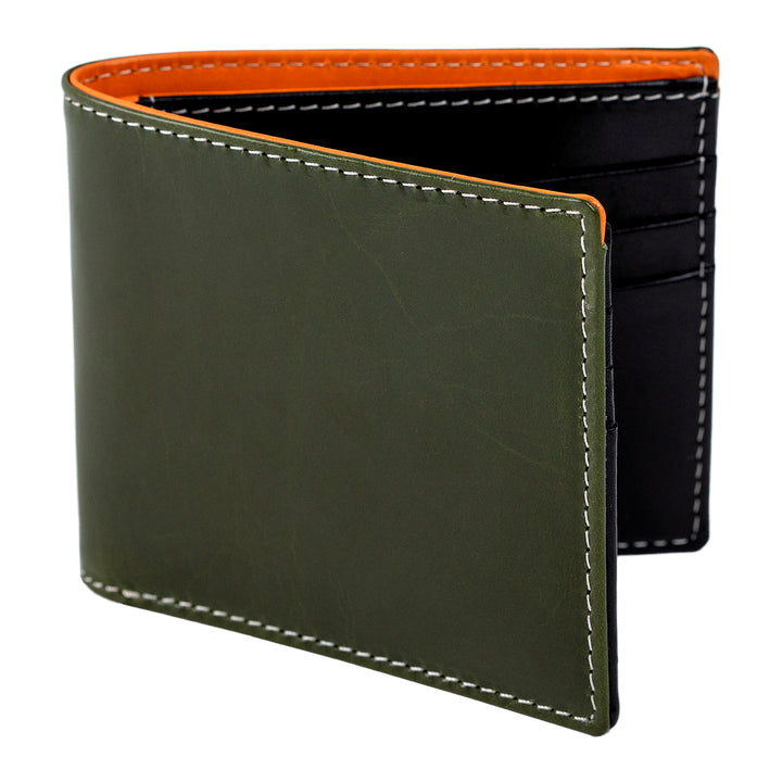 Malcolm Bill Fold Wallet | Green & Black