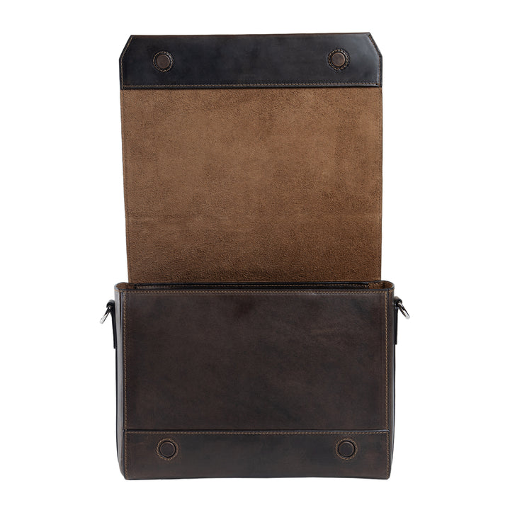 Ray | Leather Messenger Bag | Antique Brown