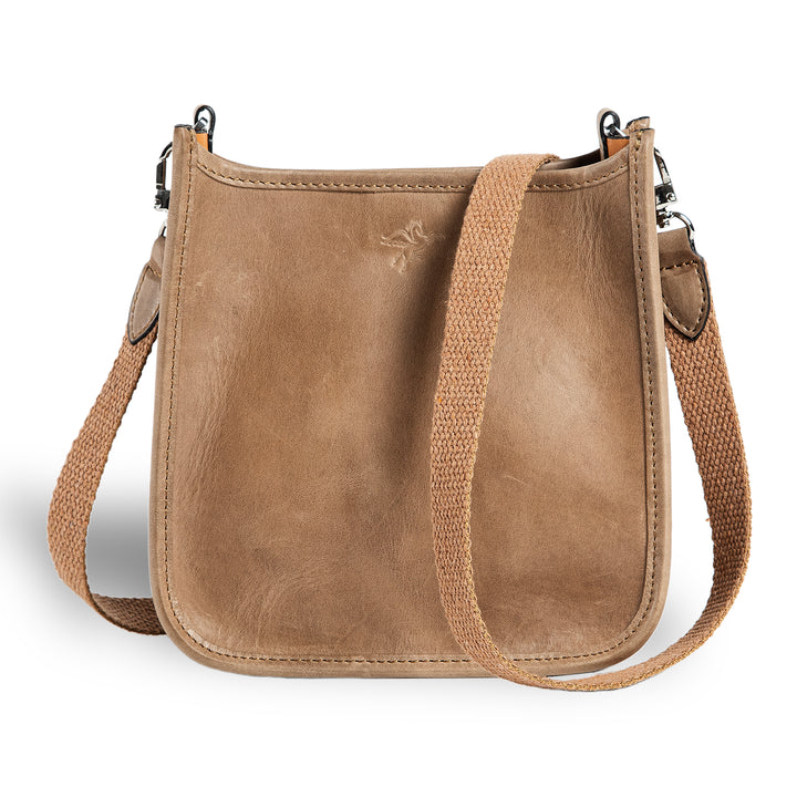 Spring | Hobo Crossbody Bag | Tan Brown w/ Nickel Hardware