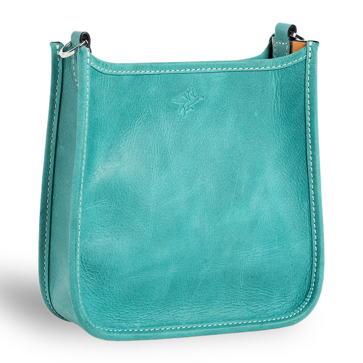 Spring | Hobo Crossbody Bag | Turquoise w/ Nickel Hardware