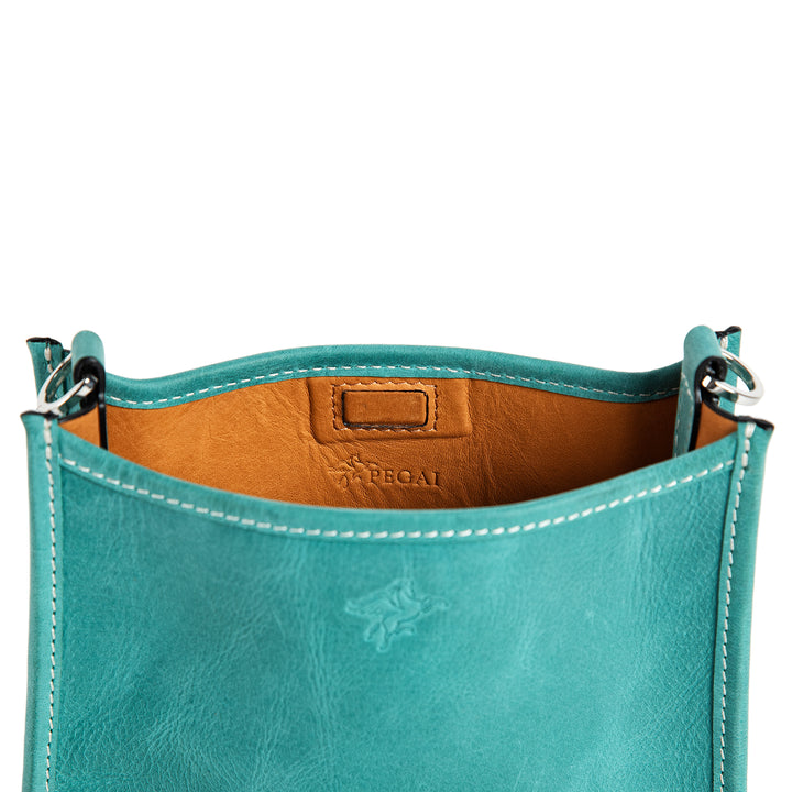 Spring | Hobo Crossbody Bag | Turquoise w/ Nickel Hardware