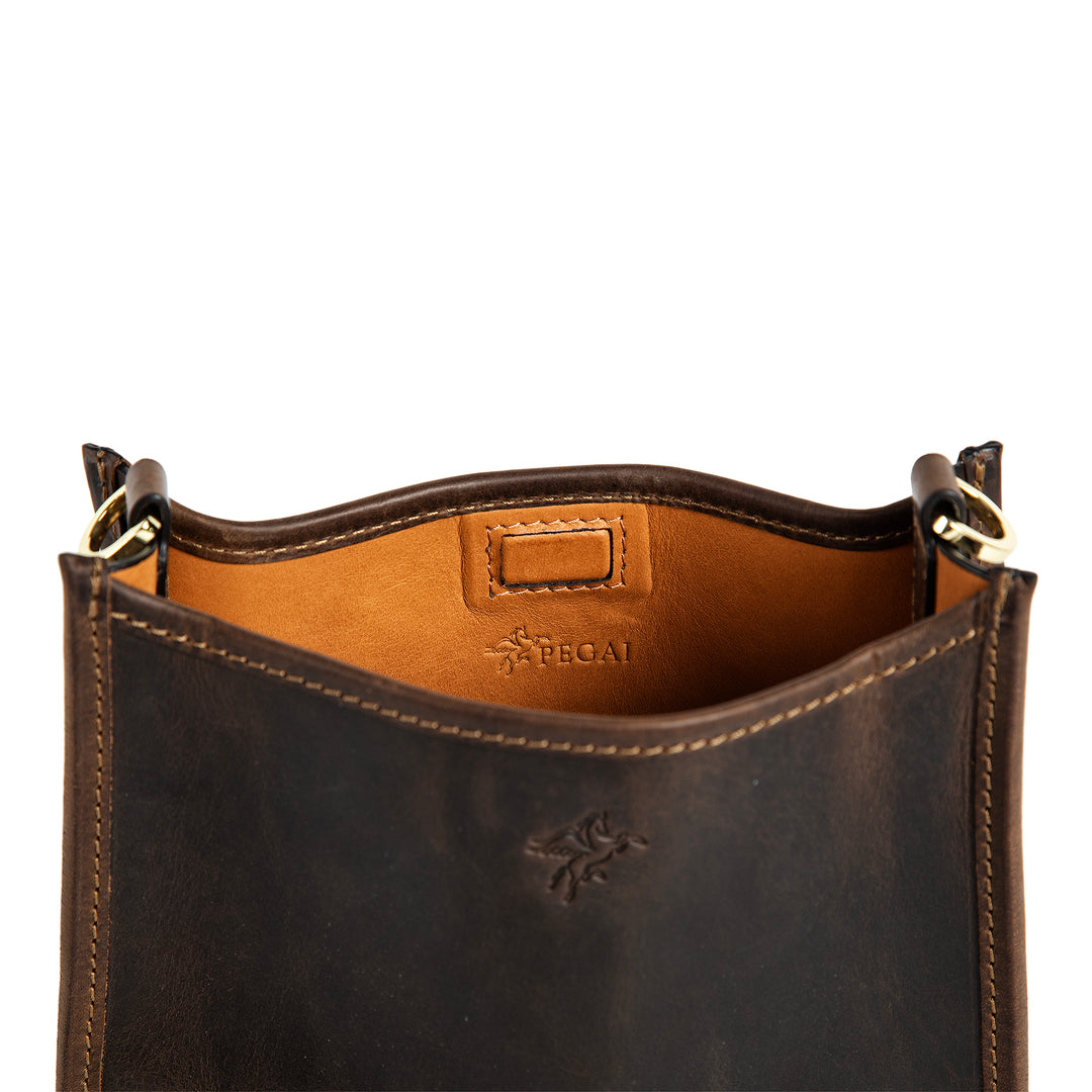 Spring | Hobo Crossbody Bag | Dark Brown w/ Gold Hardware