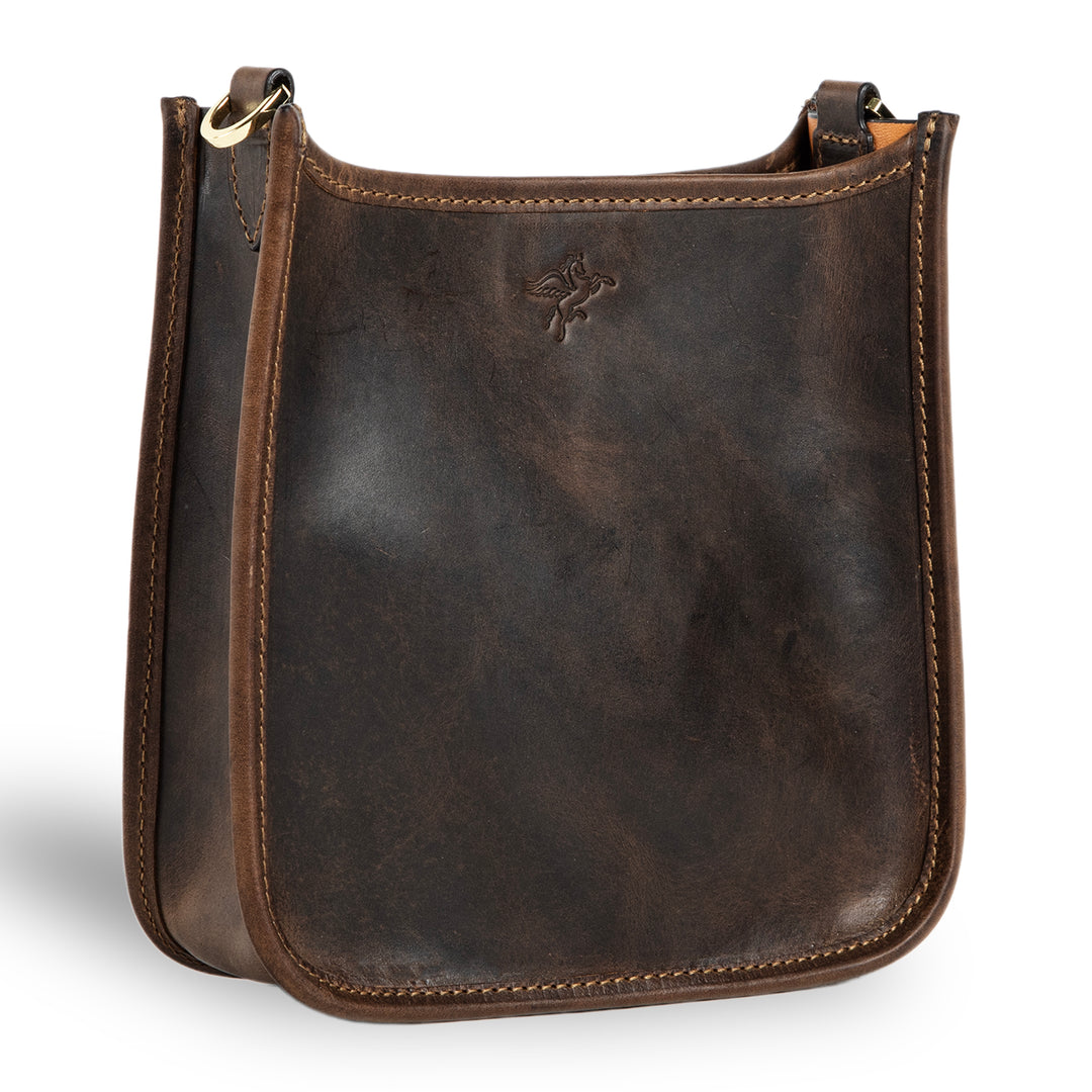 Spring | Hobo Crossbody Bag | Dark Brown w/ Gold Hardware