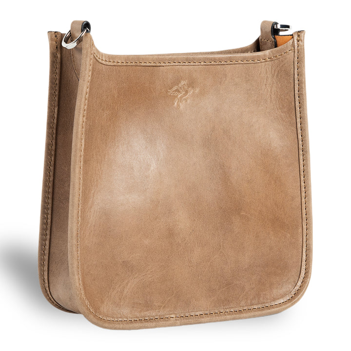 Spring | Hobo Crossbody Bag | Tan Brown w/ Nickel Hardware