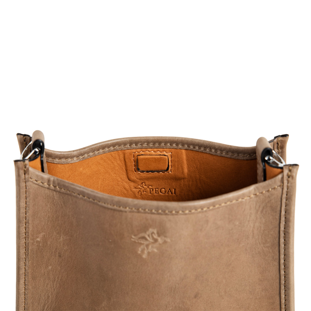 Spring | Hobo Crossbody Bag | Tan Brown w/ Nickel Hardware