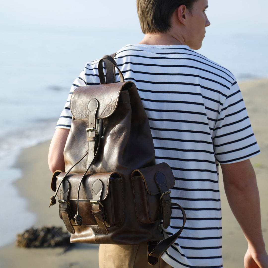 McHenry | Leather Backpack | Black