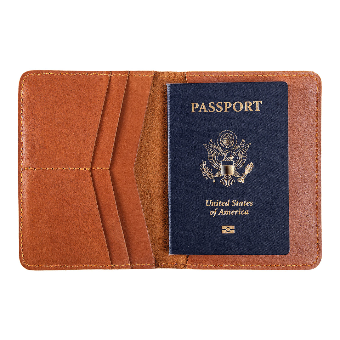 Pike | Passport Wallet | Cognac