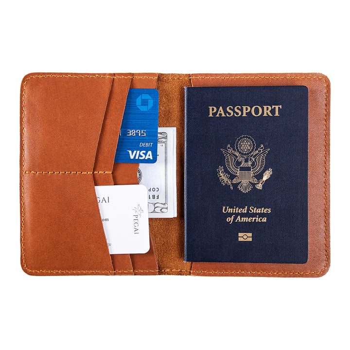 Pike | Passport Wallet | Cognac