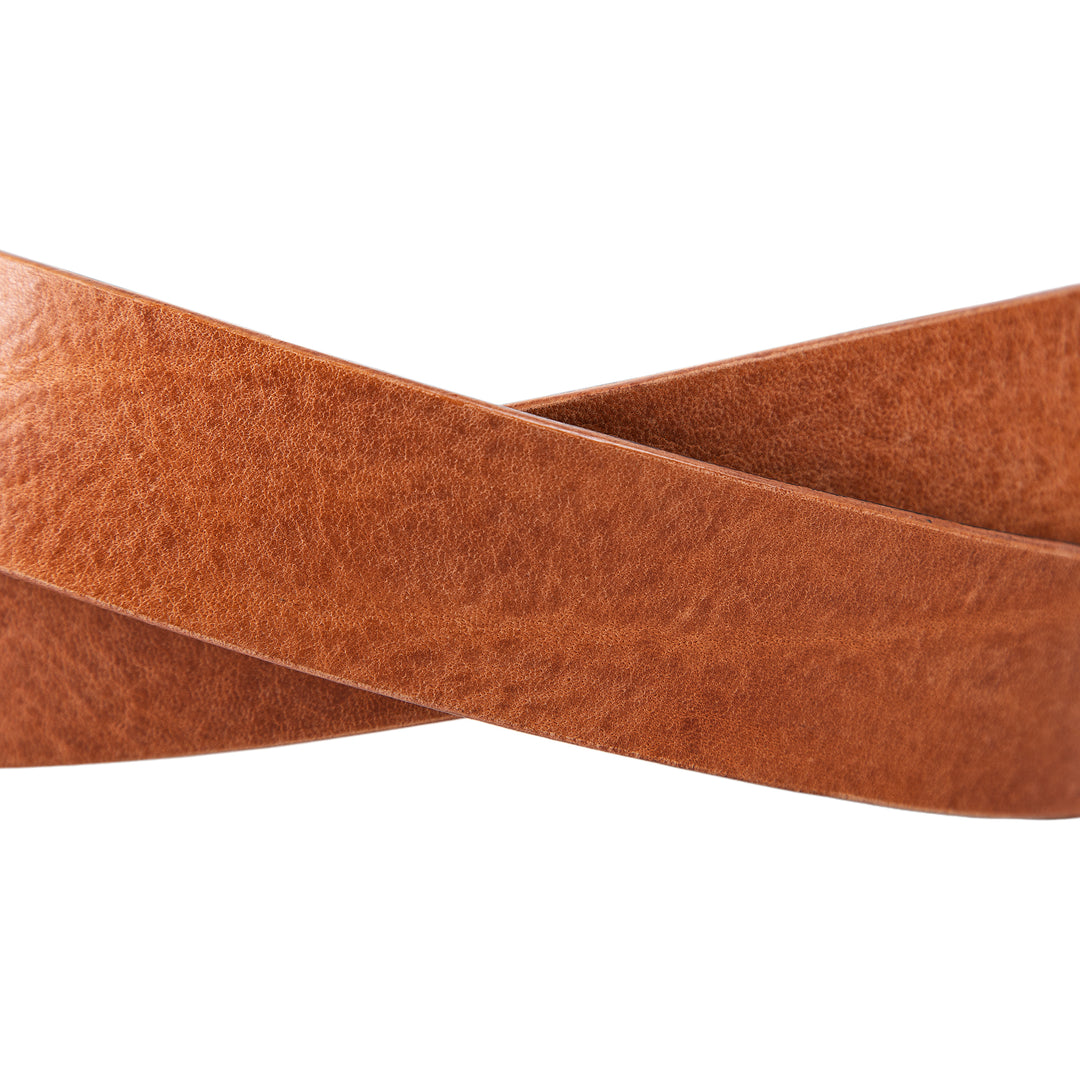 Ryan | Two-in-One Reversible Leather Belt | Black & Light Brown