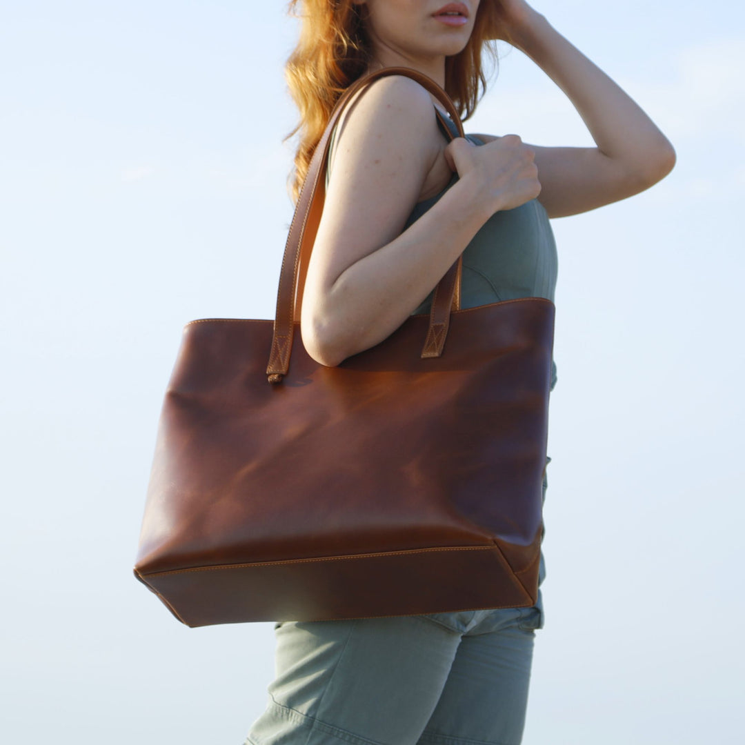 Leather Tote | Sharon | Taba