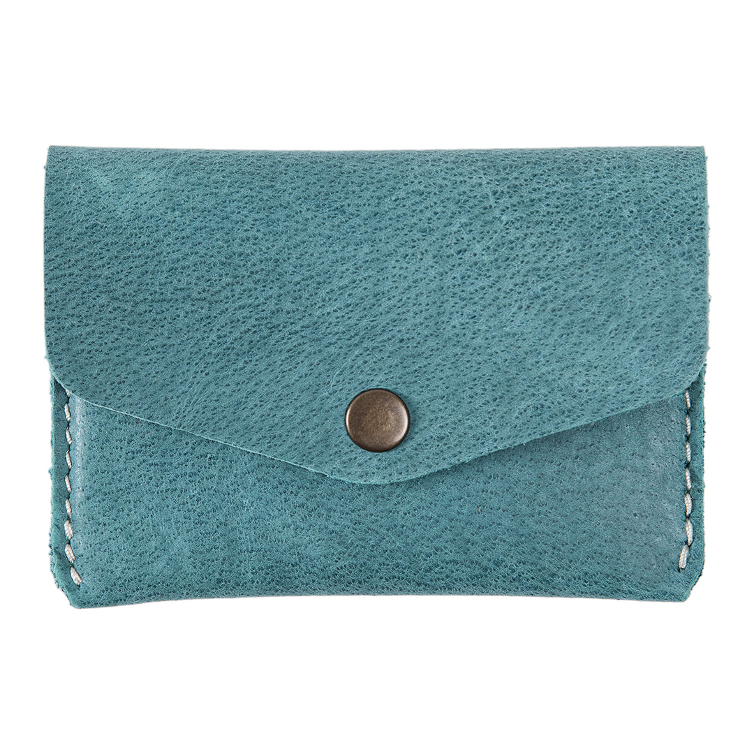Leather Card Holder | Turquoise | Seline