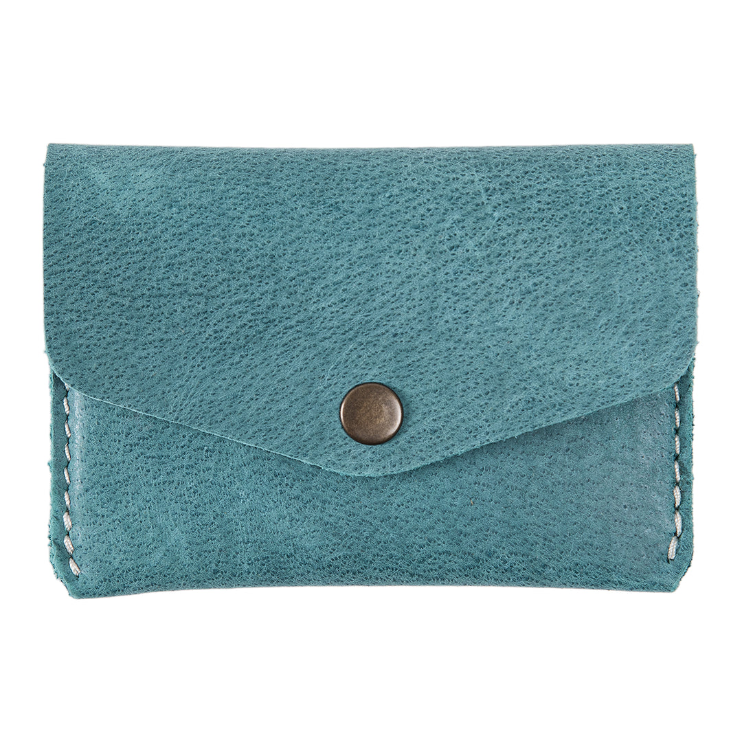 Leather Card Holder | Turquoise | Seline