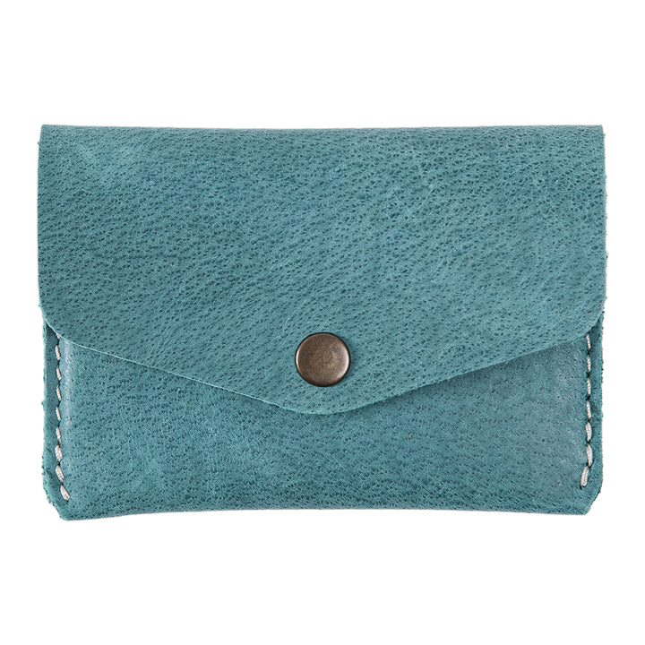 Leather Card Holder | Turquoise | Seline
