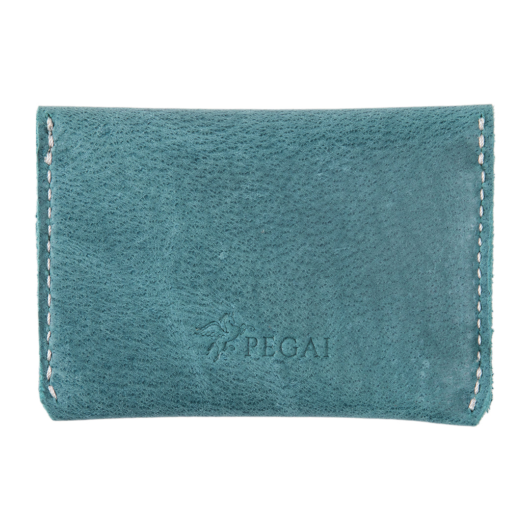 Leather Card Holder | Turquoise | Seline