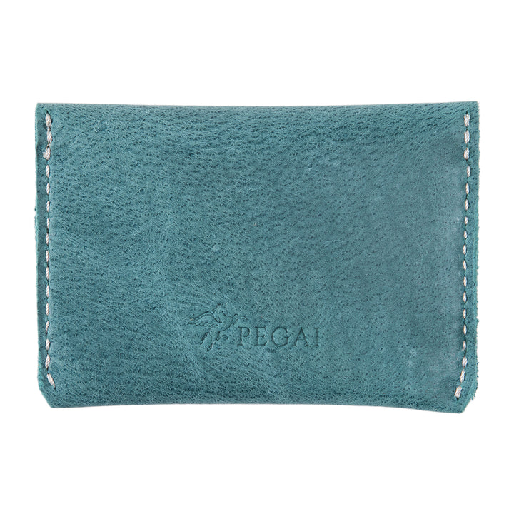 Leather Card Holder | Turquoise | Seline