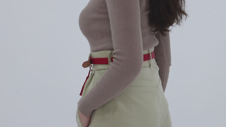 Womens Leather Belt | Melody | Cardinal