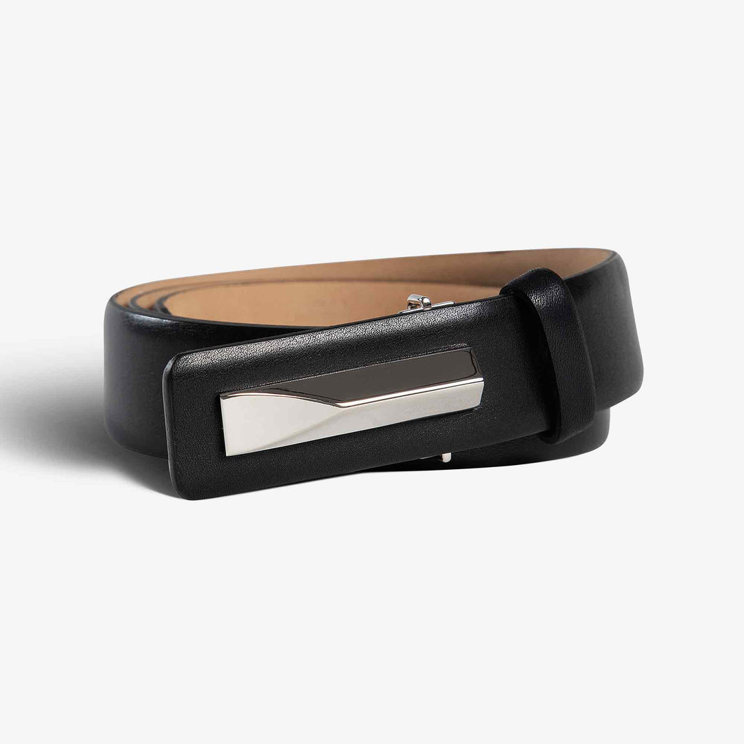 Mens Fashion Leather Belt | Akard | Black