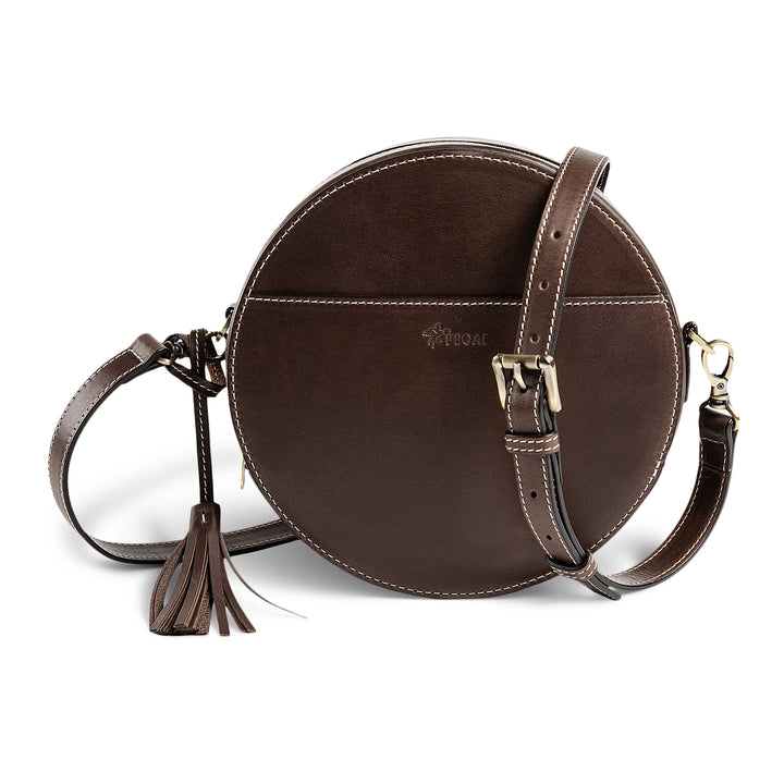 Circle | Crossbody Bag | Mocha w/ Antique Hardware