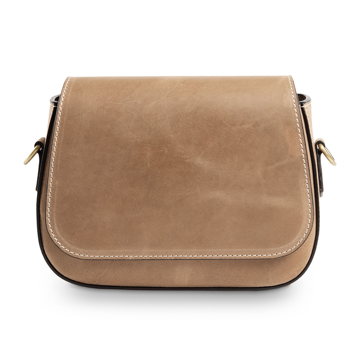 Hampton | Crossbody Bag | Tan w/ Antique Hardware