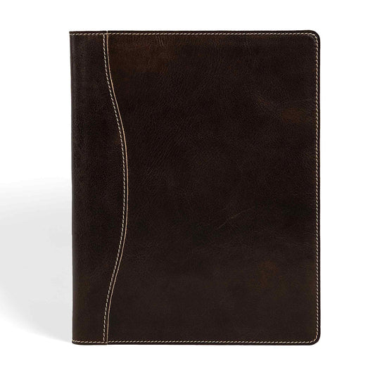 Marshall | Italian Leather Padfolio | Dark Brown