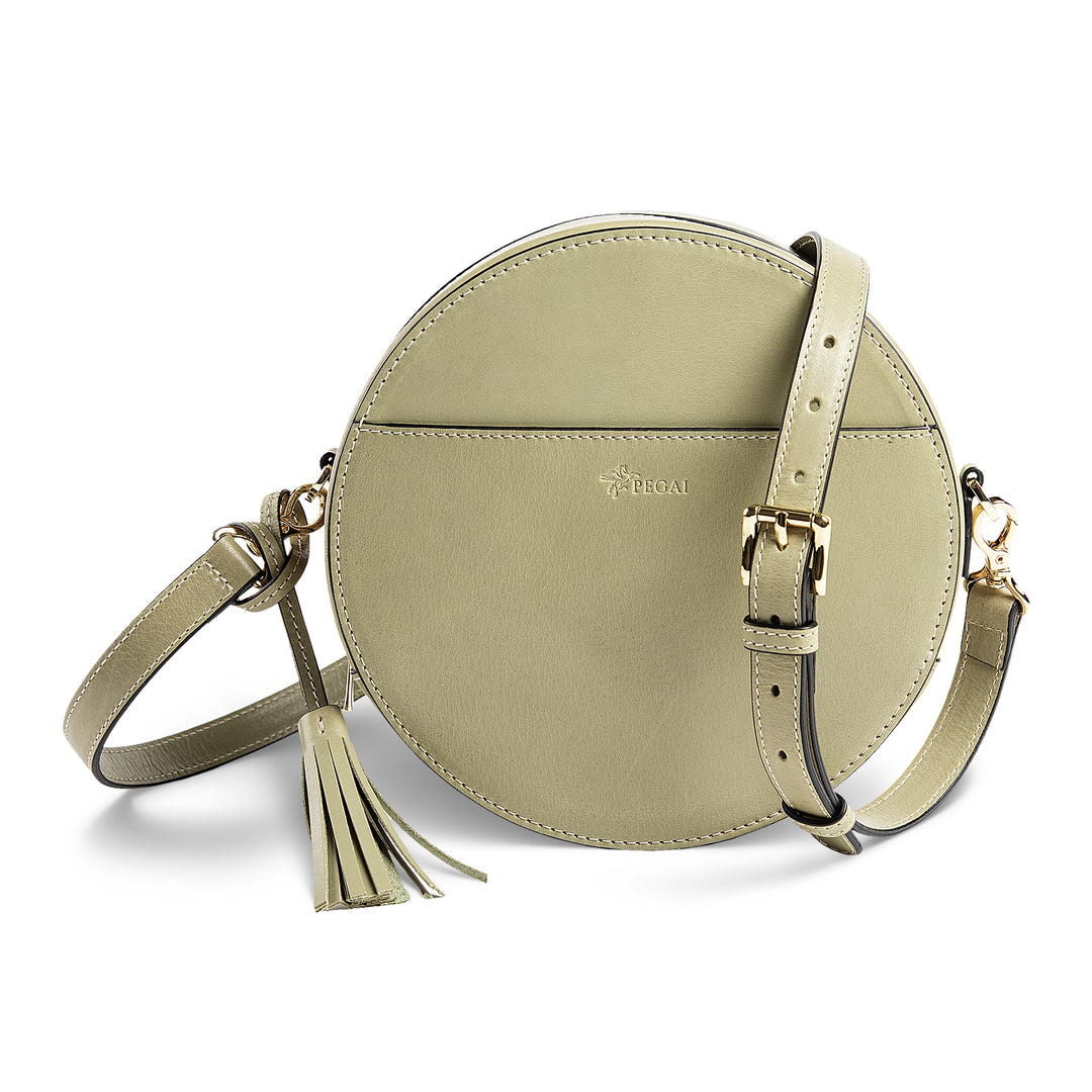 Roundy Circle | Crossbody Bag | Aqua w/ Gold Hardware