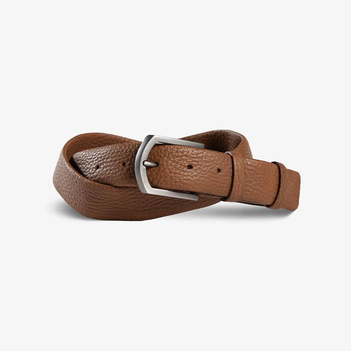 Mens Fashion Leather Belt | Preston | Caramel